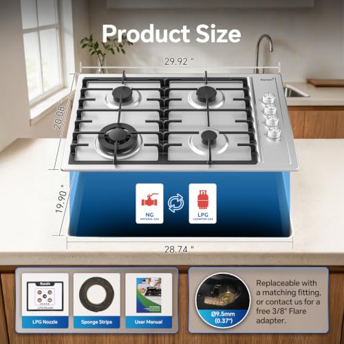 NG/LPG Convertible Gas Stove Top