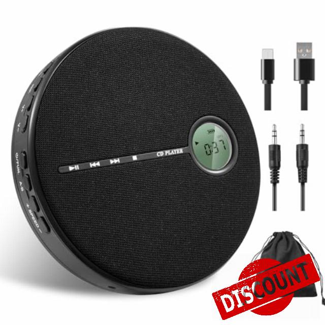 Gelielim Portable CD Player Bluetooth
