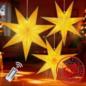 Paper Star Lanterns with Lights