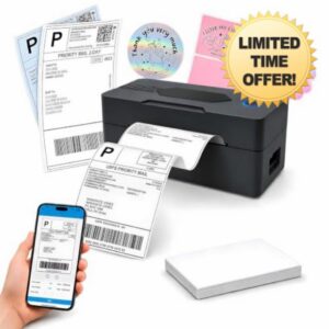 GBNONPLN Bluetooth Thermal Shipping Label Printer