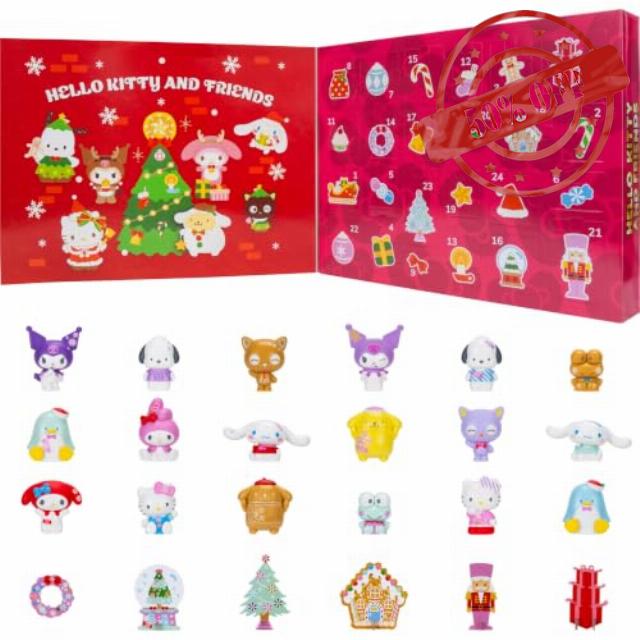 Hello Kitty® and Friends 2026 Holiday Advent Calendar - 24 Surprises with 18 Exclusive 2-Inch Figures & Accessories - Kids and Sanrio® Fans Ages 6+