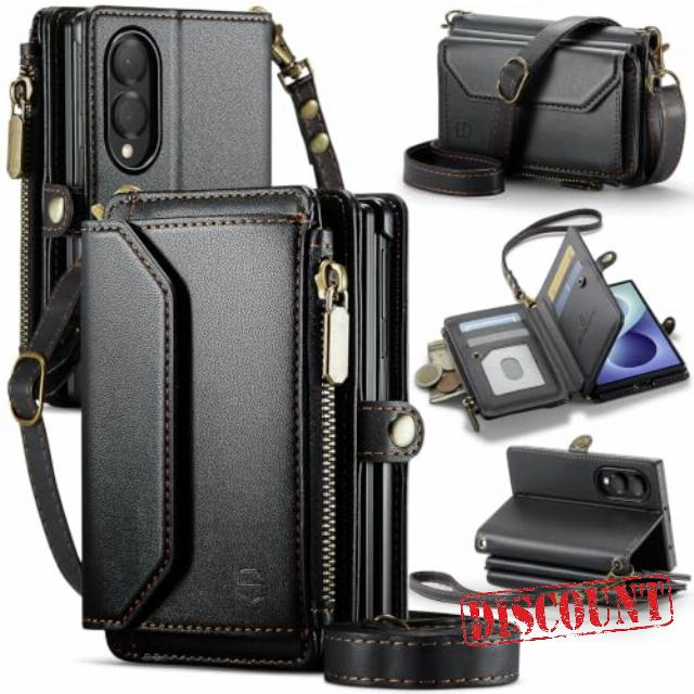 Strapurs for Samsung Galaxy Z Fold 8 - Zipper Strap Wallet Case