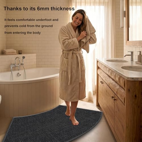 Quick Drying Absorbent Corner Shower Mat