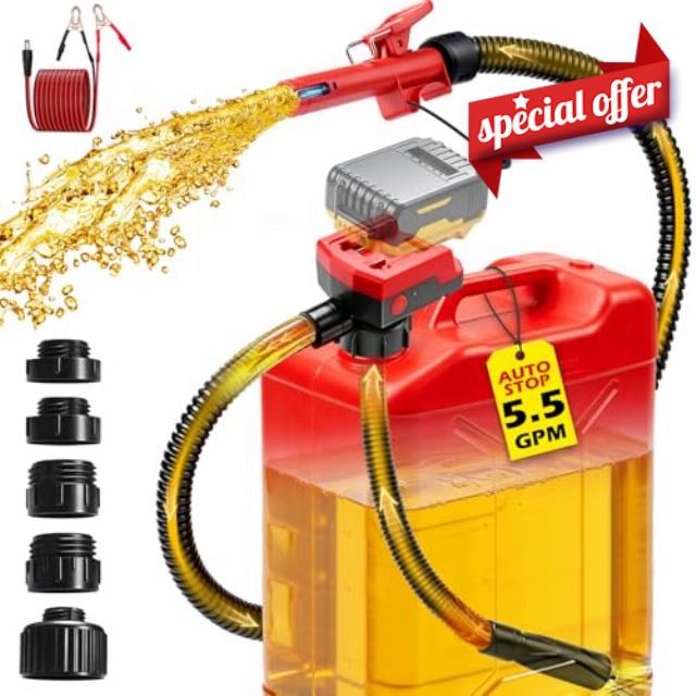 5.5 GPM Cordless Fuel Transfer Pump with Auto Shut-Off & Beep Alert