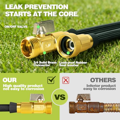 Manguera Para Jardin with 3/4" Brass Connectors Leak-Proof