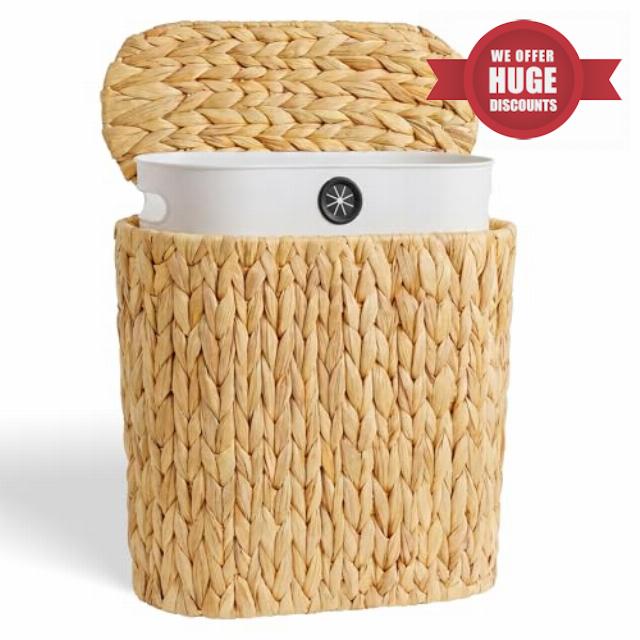 iEGrow 3 Gallon Wicker Trash Can