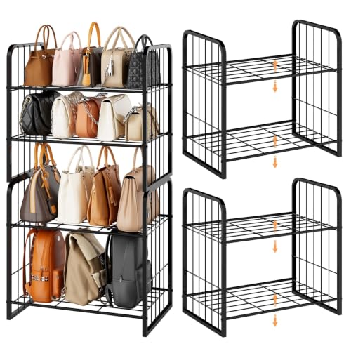 Large Capacity 4 Tier Handbag Organizer for Various of bags