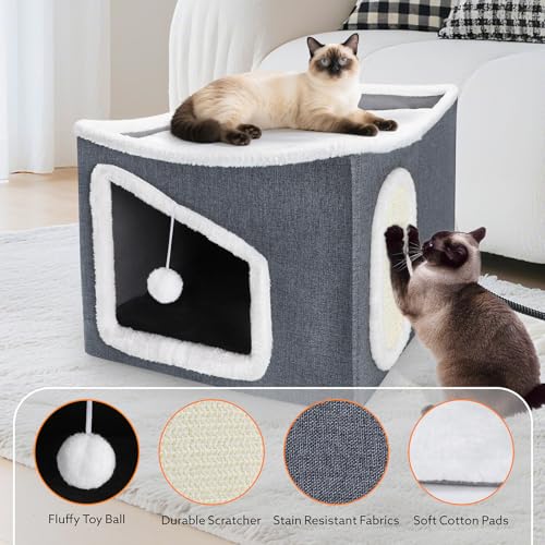 with Fluffy Ball Hanging and Scratch Pad