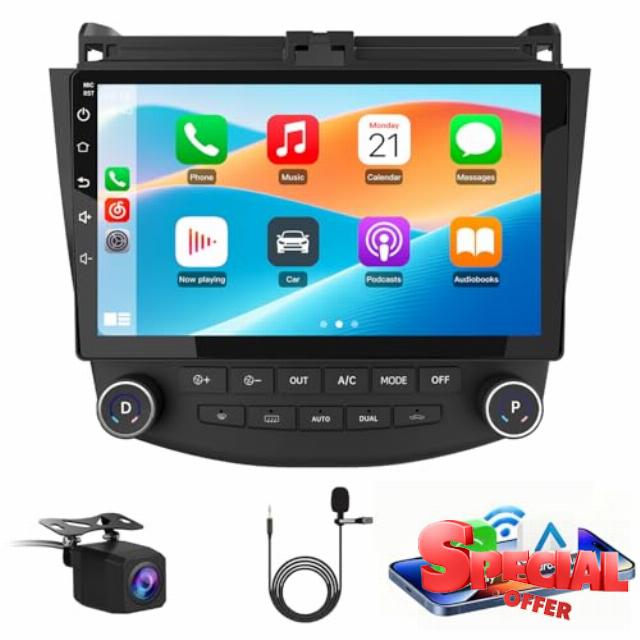 AWESAFE Car Radio Stereo for Honda Accord 7th 2003-2007 with CarPlay