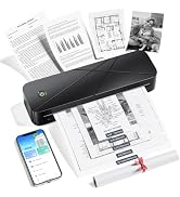 TATTMUSE A282M Inkless Thermal Portable Printer for Travel, 8.5 x 11 | Wireless Bluetooth Mobile ...