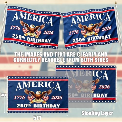 USA Flag 250 Year Anniversary for Outdoor Decoratio