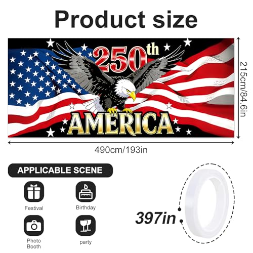 Extra Large Banner for Independence Day Memorial Day Veterans Day