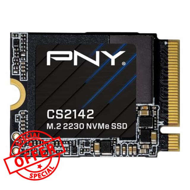 PNY CS2142 500GB PCIe Gen4 x4 NVMe M.2 2230 Internal SSD                                                          Up to 5