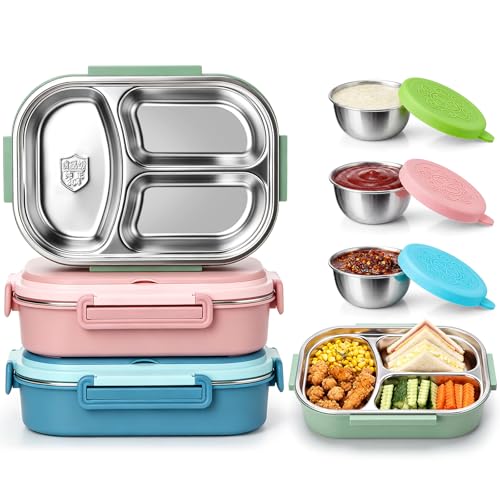 3 Compartment Bento Box Set