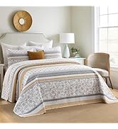 FineStichery Oversized King Bedspreads 120x120, 100% Cotton California King Quilt, Farmhouse Flor...