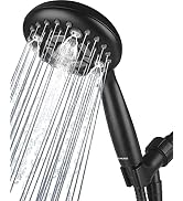 DAKINGS 6 Spray Modes High Pressure Handheld Showerhead Set Upgraded 5 Inches Shower Head with Ha...