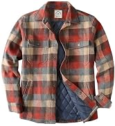 Dubinik Flannel Shirt For Men Cozy Warm Lined Mens Lightweight Jacket Snap | Thermal Lining, Lon...