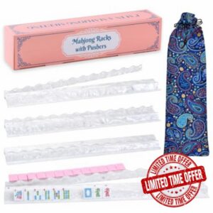 4-Pack American Mahjong Racks with Pushers(19.7")