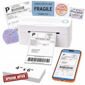 Bluetooth Thermal Shipping Label Printer