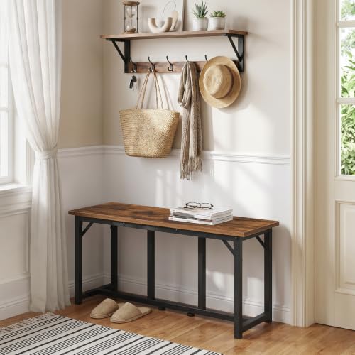 Industrial Kitchen Bench 31.5 Inch Rustic Entryway Bench