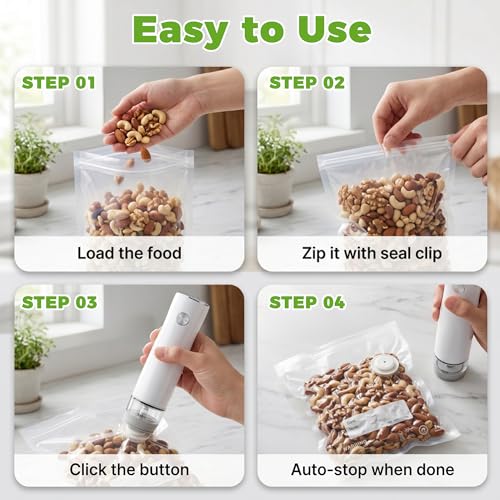 One-Touch Operation Portable Food Saver for Sous Vide