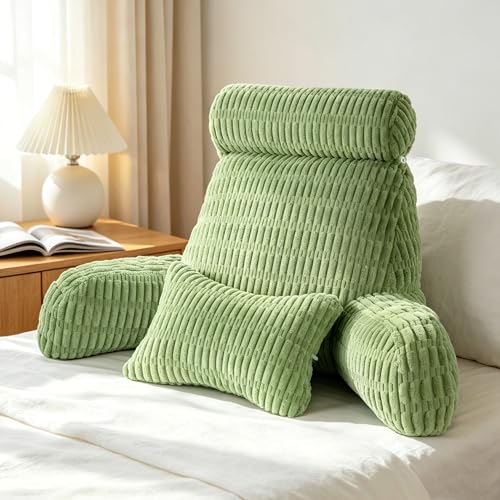 Back Rest Bed Pillow for Sitting Up(Green