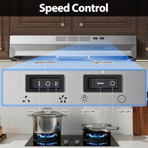2-Speed Exhaust Fan with Rocker Switch Control