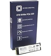 Oyen Digital Dash Pro 8TB NVMe PCIe TLC NAND SSD with Heatsink, Compatible with Sony PS5 Internal...