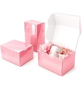 Shipping Boxes Small 7x5x2, 50 Pack Glossy Pink Corrugated Cardboard Boxes, Mailer Boxes for Smal...