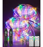 Soiarllt Solar Fence Lights Outdoor, 9 Modes & 8 Fixed Color Changing Fence Lights Solar Powered,...