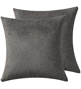 EVAsponge Throw Couch Pillow with Insert 18x18 Inches Set of 2 Square, Cute Modern Home Fall Deco...