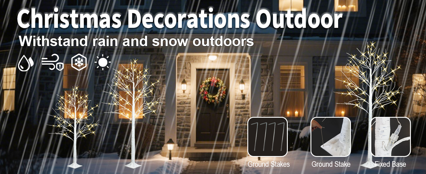 outdoor lit christmas tree