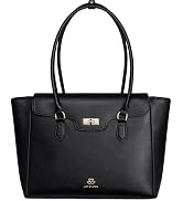 LOVEVOOK Laptop Bag for Women 15.6 Inch Work Tote, Business Computer Briefcase, Waterproof PU Lea...