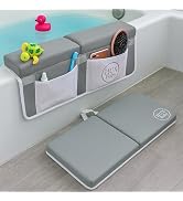 Comfortable Baby Bath Kneeler and Elbow Rest Pad Set, Non-Slip Bathtub Kneeling Pad for Bathing B...