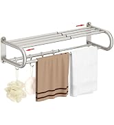 BESy 14 Inch Brushed Nickel Stand Towel Bar Hanger Hand Towel Bar Bathroom Vanity Countertop Towe...
