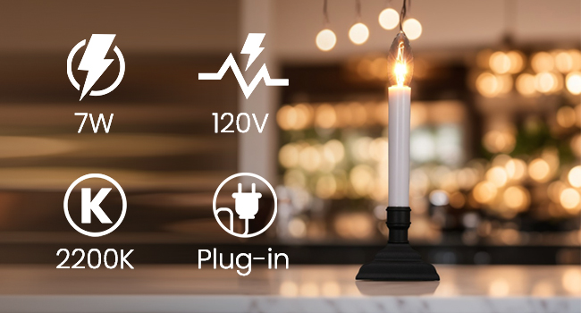 window candles with sensor dusk to dawn electric corded