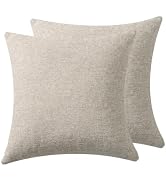EVAsponge Throw Couch Pillow with Insert 18x18 Inches Set of 2 Square, Cute Modern Home Fall Deco...