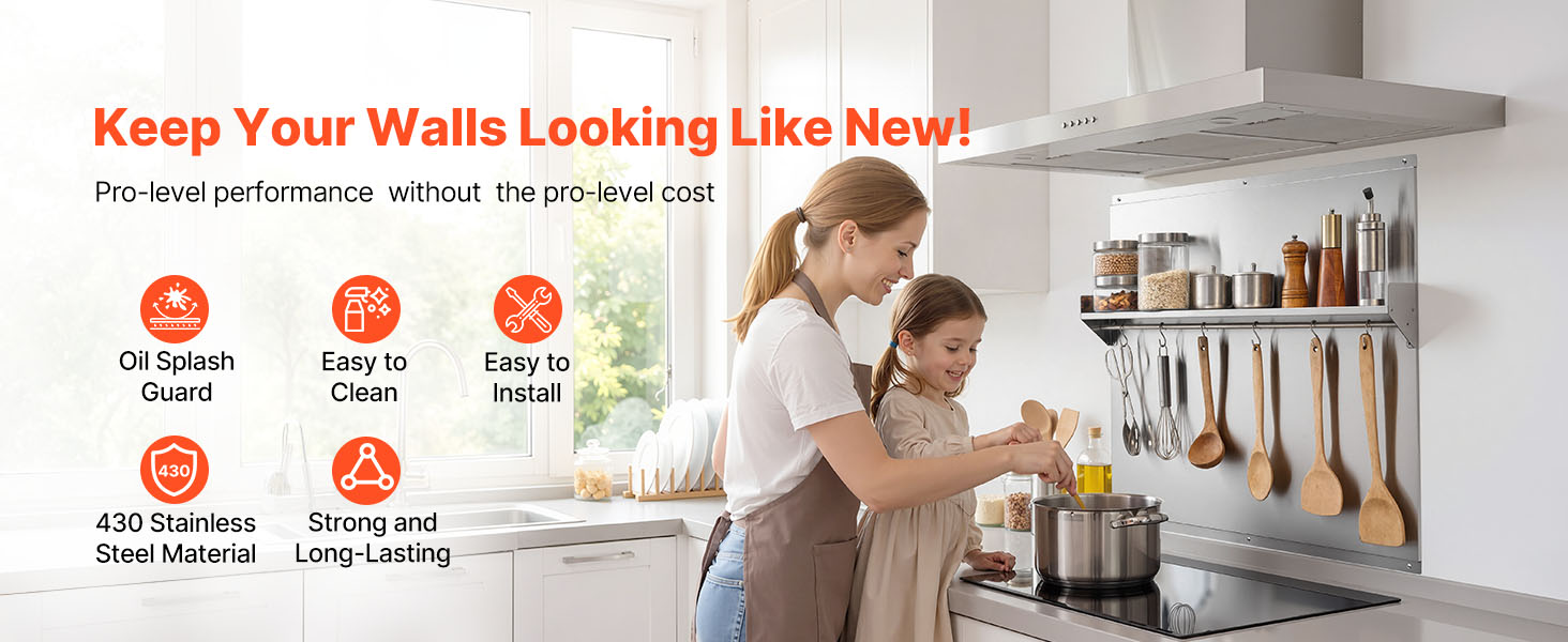 stainless steel backsplash