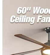 Passky Ceiling Fans with Lights, 42 Inch Smart Ceiling Fan with Remote/APP/Alexa Voice Control, F...