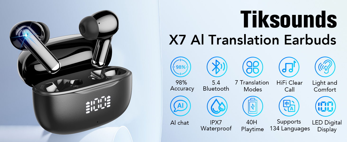 Tiksounds X7 Al Translation Earbuds