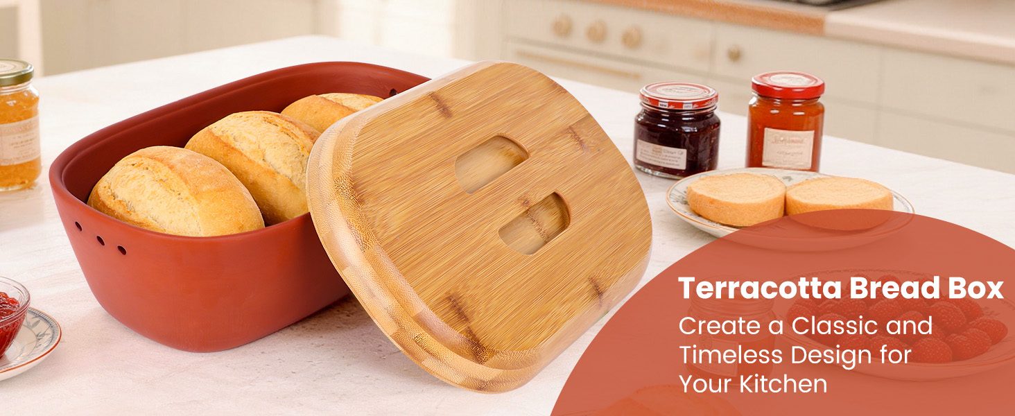 Terracotta Bread Saver Box