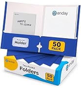 Enday Colored File Folders Letter Size (100 Pack) 12 Assorted Colors, 1/3 Cut Tabs Color File Fol...