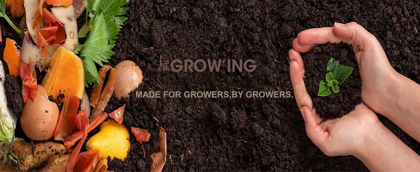 Made for growers, by growers. Rotating outdoor compost bin for sustainable gardening.