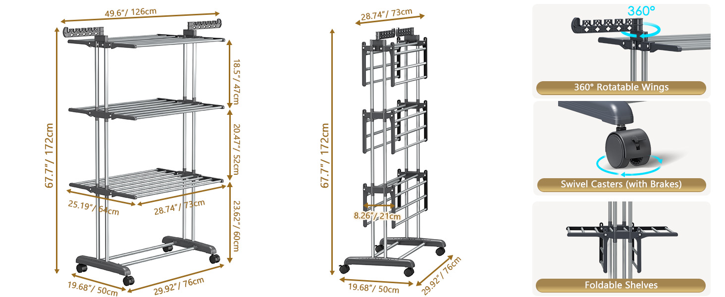 clothing drying rack