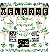 Whaline 65.6Ft Back to School Pencil Bulletin Board Border Composition Notebook Apples Crayon Die...