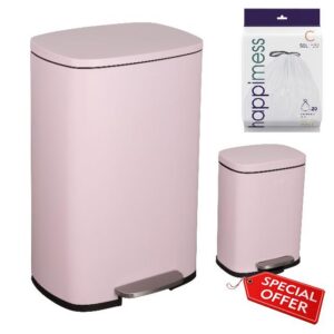 happimess Connor 2-Piece Iron Trash Can
