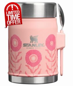 STANLEY Classic Food Jar and Spork 14 oz | Vacuum Insulated Food Container | Wide Mouth Screw On | Packable for Travel | Stainless Steel with Leakproof Lid | BPA-Free | Sorbet Garde