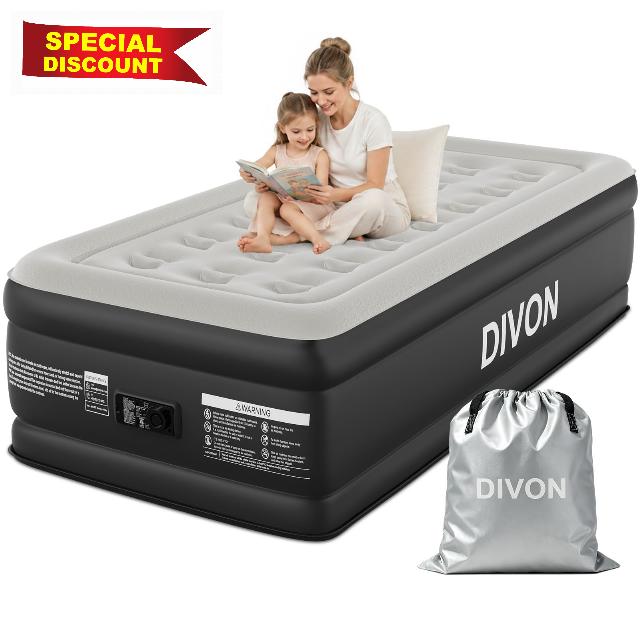 DIVON Twin Air Mattress with Built-in Pump
