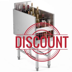 Zonon 22.5" x 12" x 33" Stainless Steel 4-Tier Liquor Display Rack
