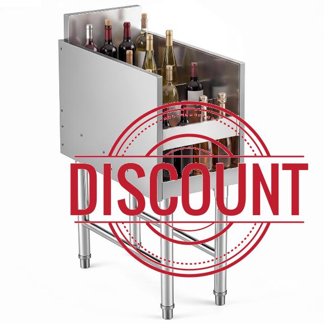 Zonon 22.5" x 12" x 33" Stainless Steel 4-Tier Liquor Display Rack